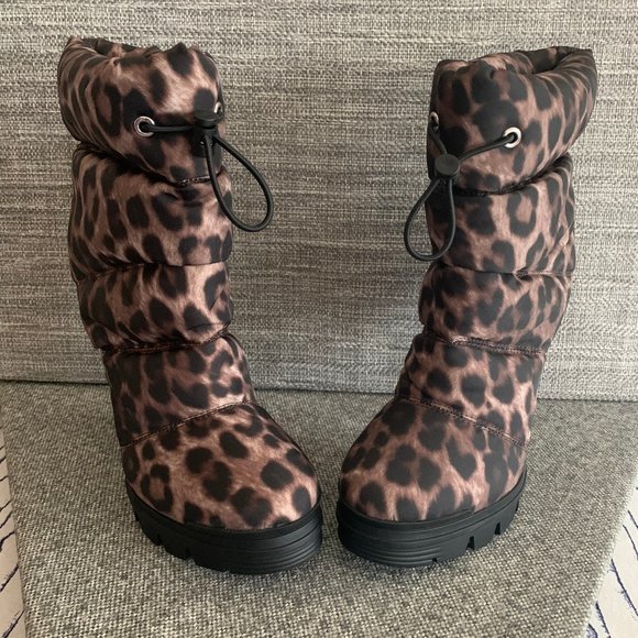 Guess Leopard Print Heeled Boots - Picture 3 of 8